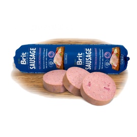 Konservuotas ėdalas šunims Brit Premium Chicken & Rabbit dešra, 800 g