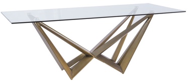 Pusdienu galds Signal Meble Aston Transparent/Copper, 2000x1000x760 mm