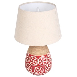 Verners Nida Table Lamp E27 60W Wood/Red