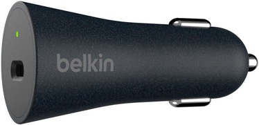 Auto telefona lādētājs Belkin, USB-C, 1.2 m, melna