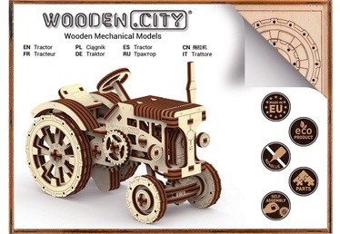 3D dėlionė Wooden City Tractor, 164 dalių