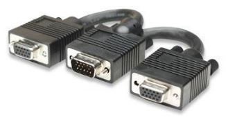 Manhattan Cable VGA to VGA x2 Black 0.15m