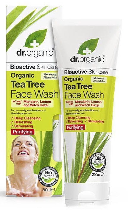 Гель для лица Dr. Organic Tea Tree, 200 мл, для женщин