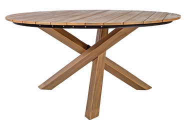 Dārza galds Home4you Henry Eucalyptus, 150 x 150 x 75 cm