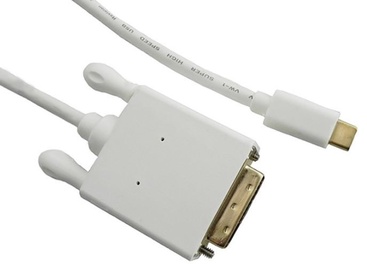 Qoltec Cable USB 3.1 / DVI White 1m