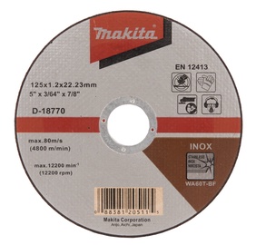 Griešanas disks Makita D-18770, 125 mm x 1.2 mm x 22.23 mm