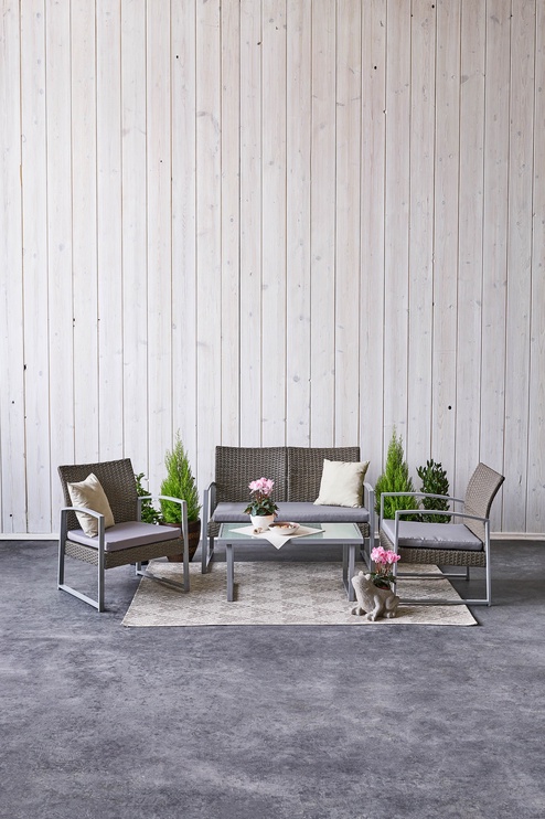 Комплект уличной мебели Domoletti Lazy Lounge SF1609, коричневый, 4 места