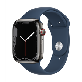Умные часы Apple Watch Series 7 GPS + LTE 45mm Stainless Steel, черный