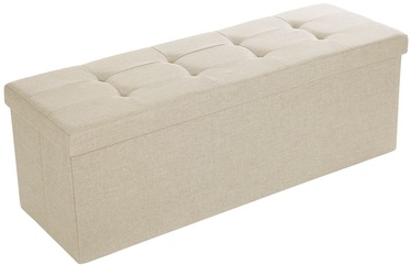 Пуф Songmics Ottoman Linen, кремовый, 110 см x 38 см x 38 см