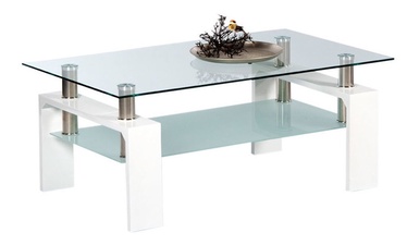 Kavos staliukas Black Red White Mango II White, 1000x600x460 mm