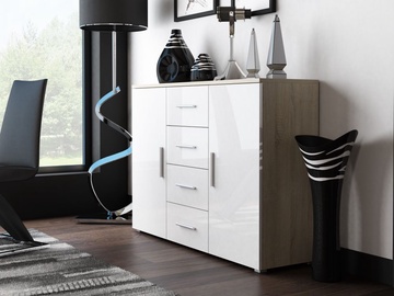 Cama Meble Uni Chest Of Drawers Sonoma Oak/White