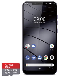 Gigaset GS195 Dual Dark Purple with 256GB SanDisk Ultra MicroSD