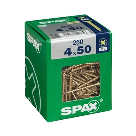 SKRŪVE KOKA 4X50 DZELTENA ZN 250 GAB (SPAX)