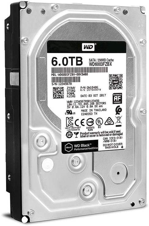 Жесткий диск (HDD) Western Digital Black WD6003FZBX, 3.5", 6 TB