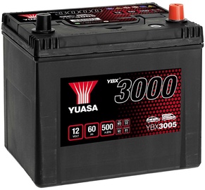 Аккумулятор Yuasa YBX3005, 12 В, 60 Ач, 500 а
