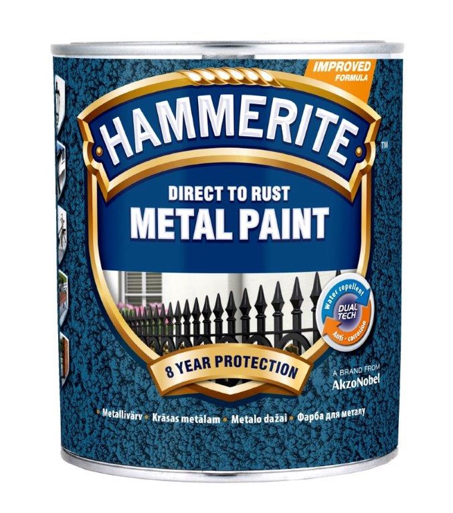 Краска-эмаль Hammerite Hammered, 2.5 l, черный