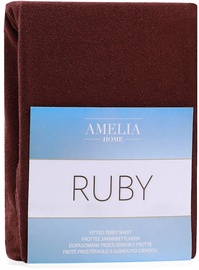 Voodilina AmeliaHome Ruby, pruun, 180x200 cm, kummiga