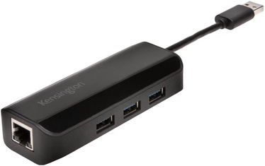 Kensington K33982WW 3-Port USB 3.0 + RJ45 Hub Black