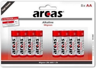 Arcas Alkaline Battery 8 x AA