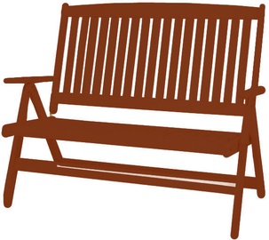 Folkland Timber Bavaria Bench Brown