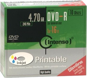 Intenso DVD-R 16x 4.7GB 10pcs. Slim Case 4801652