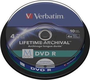 Verbatim M-Disc DVD-R 4.7GB 4x 10pcs