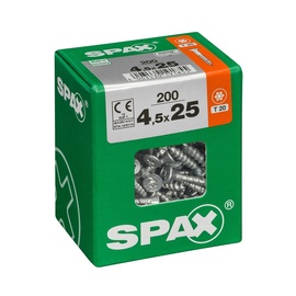 Medsraigčiai Spax, 4,5 x 25 mm, ZN, T20, 200 vnt.