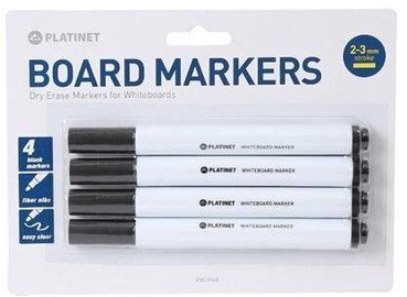 Platinet PWDM4B Board Markers 4pcs Black