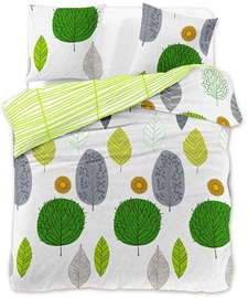 Gultas veļas komplekts DecoKing Green Leaf, 230x220 cm/50x75 cm