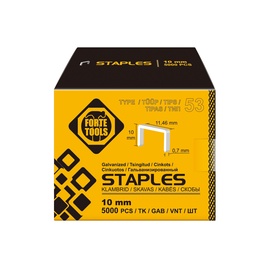 Скобы для степлера Forte Tools, 10 мм x 0.7 мм, 5000 шт.