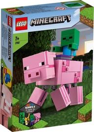 Konstruktor LEGO Minecraft BigFig Põssa Zombibeebiga 21157, 159 tk
