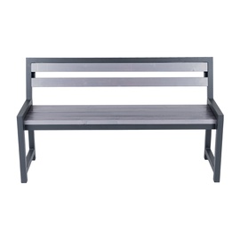 Скамейка SL008, черный/серый, 140 см x 37 см x 77 см
