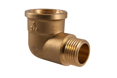Колено TDM Brass, 1/2 дюйма - внешняя резьба / 3/4 дюйма - внутренняя резьба