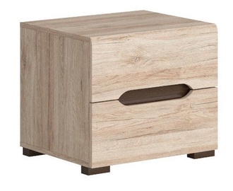 Naktinis staliukas Black Red White Elpasso San Remo Oak