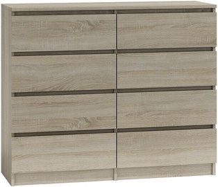Top E Shop Malwa M8 Chest of 8 Drawers 120cm Sonoma