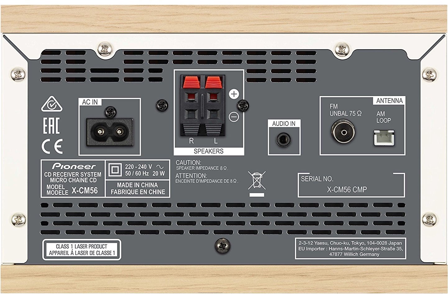 Muzikinis centras Pioneer X-CM56-W, 15 W - Senukai.lt