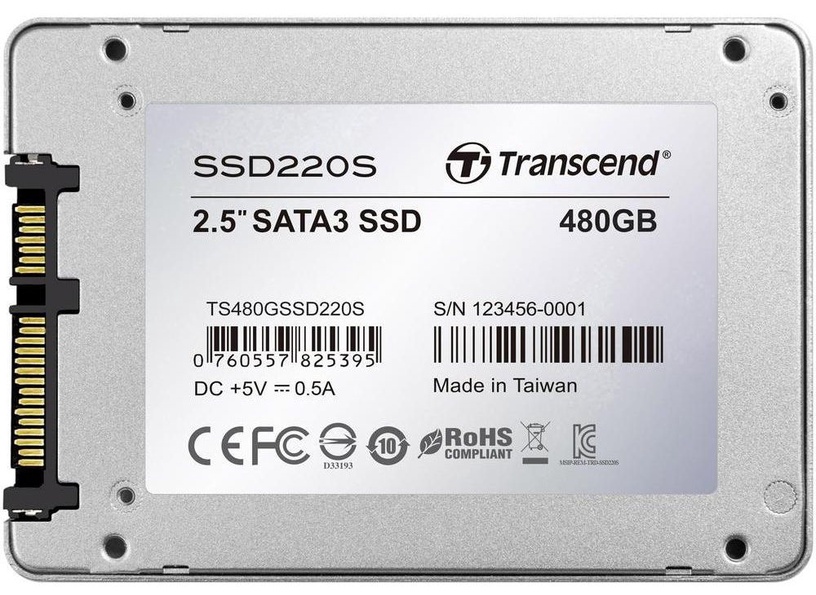 Kietasis diskas (SSD) Transcend 220S, 2.5", 480 GB