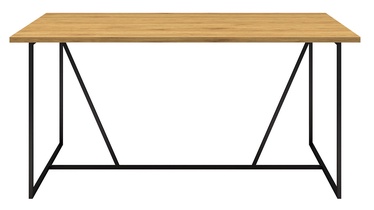 Pusdienu galds Home4you Amsterdam 45039, melna/ozola, 1600x900x750mm