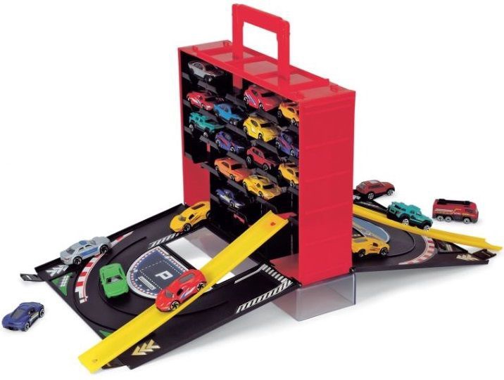 Набор транспортных игрушек Dickie Toys Car Garage Case 203748009, многоцветный