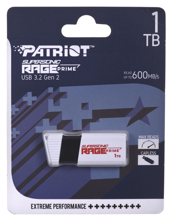 USB zibatmiņa Patriot Supersonic Rage Prime, balta, 1 TB