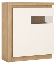 Meble Wojcik Lyon LYOV04R Display Case White/Riviera Light Oak Right