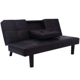 Diivanvoodi VLX Modern 243039, must, 160 x 90 cm x 78 cm