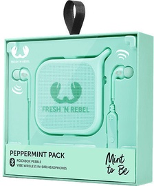 Ausinės Fresh 'n Rebel Vibe Bluetooth Rockbox Pebble Peppermint, belaidės