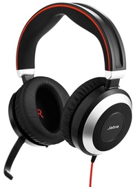 Ausinės Jabra Evolve 80 Duo Black/Red