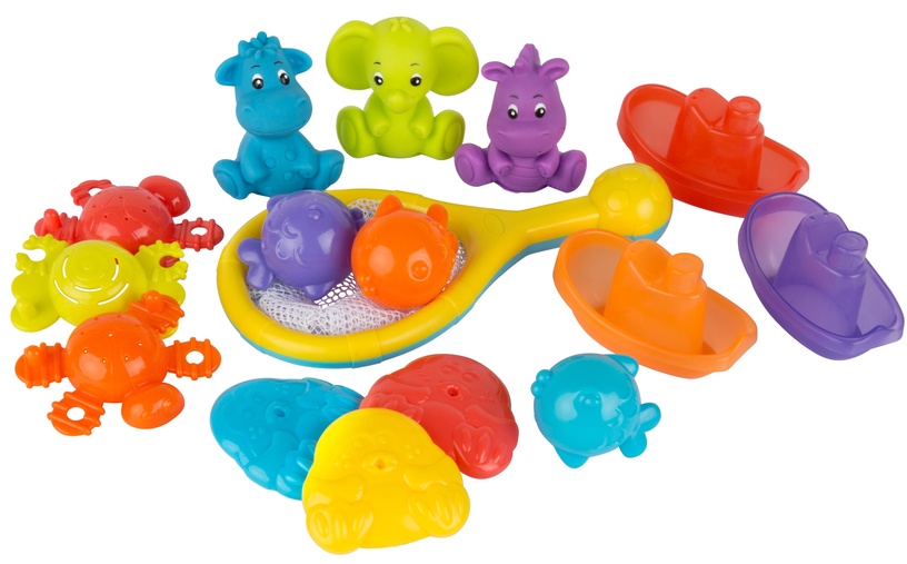 Набор игрушек для купания Playgro Bath Time Activity Gift Pack, многоцветный, 16 шт.