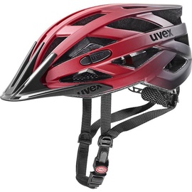 Велосипедный шлем универсальный Uvex I-vo CC, черный/красный, 520 - 570 мм