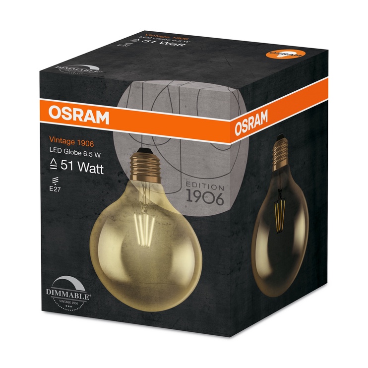 Лампочка Osram LED, теплый белый, E27, 7.5 Вт, 725 лм