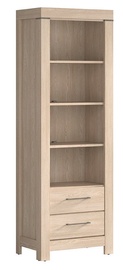 Black Red White Gent REG2S LED Bookshelf Piana Oak
