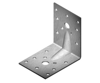 Tvirtinimo kampas, sutvirtintas, 70 x 70 x 55 x 2.5 mm