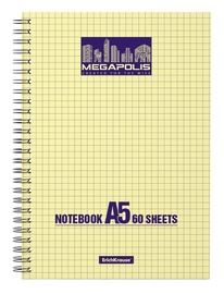 ErichKrause Wirebound Notebook Megapolis Yellow Concept 80 Sheets A5